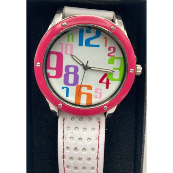 Avon Number Bright Analog Stainless Steel Back Japan Movt. w/ Box and Manual - Picture 1 of 8